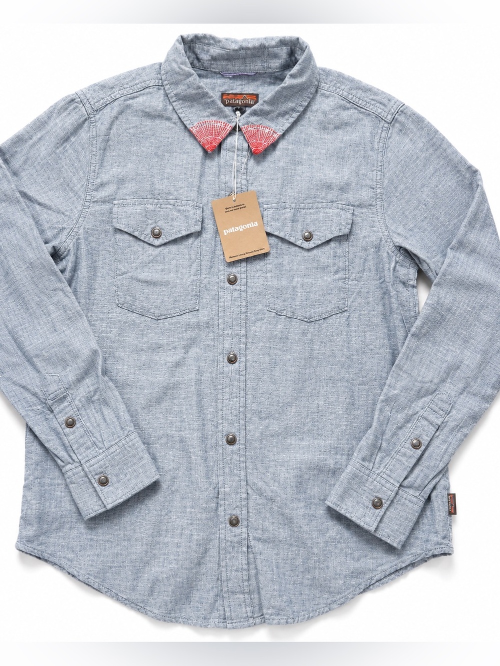 NWT Patagonia Women’s Range West Snap Shirt- Chambray Utility Blue